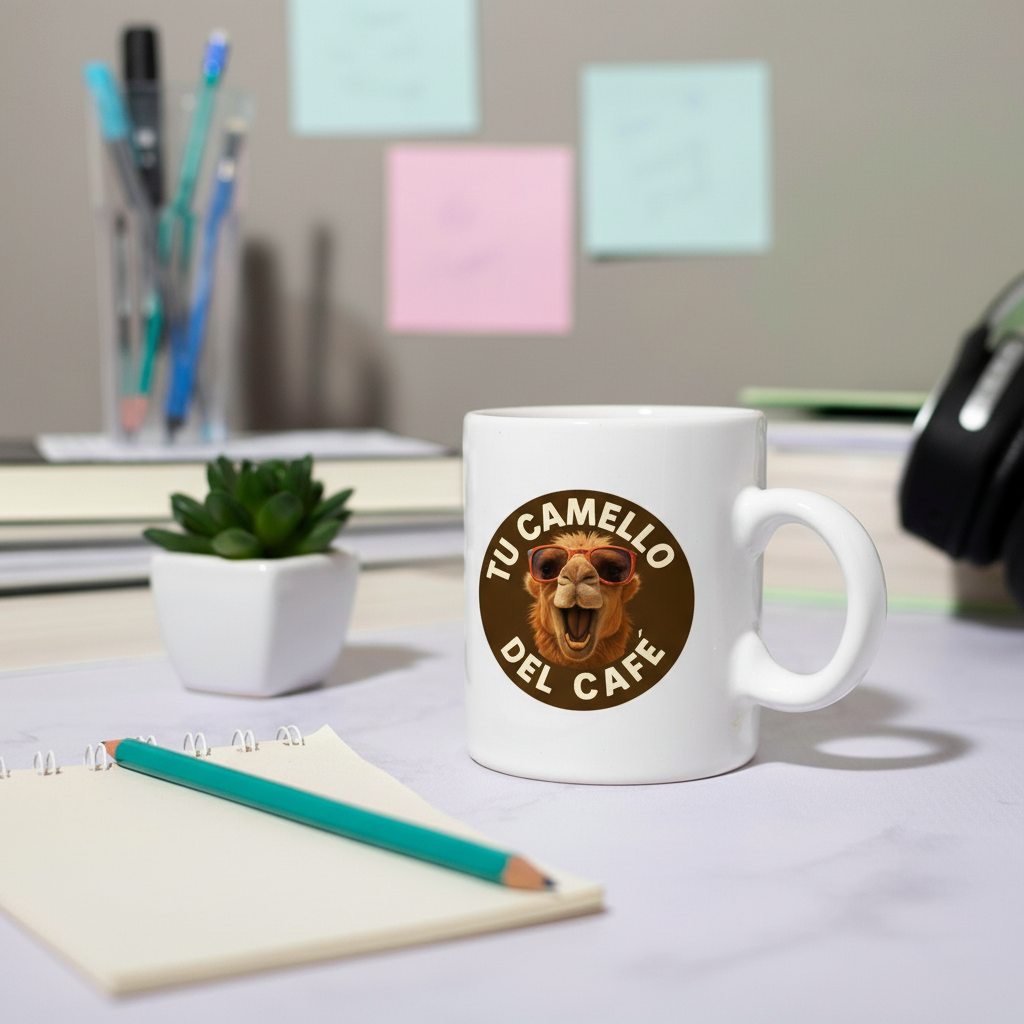 Taza de café Tu Camello del Café – Merchandising oficial